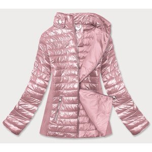 Růžová dámská lesklá bunda model 17099410 Růžová 46 - MINORITY