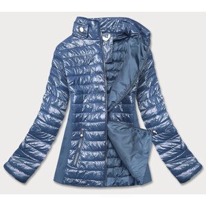 Modrá dámská lesklá bunda model 17099417 Růžová 46 - MINORITY