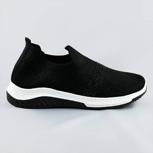 Černé dámské ažurové boty se zirkony model 17113811 černá XL (42) - COLIRES