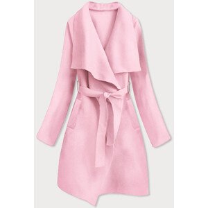 dámský kabát v pudrově růžové barvě Růžová jedna velikost model 17209401 - MADE IN ITALY