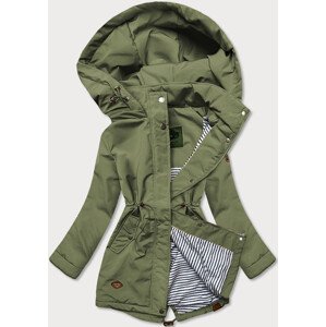 Dámská bunda v khaki barvě s kapucí model 17217539 khaki XXL (44) - CANADA Mountain