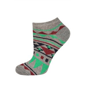 Ponožky s barevnými vzory SOXO šedozelená 35-40
