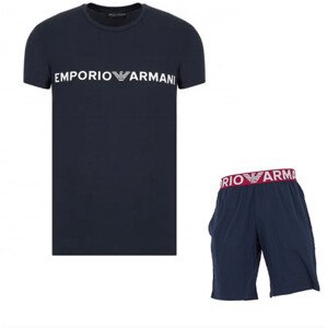 Pánské pyžamo krátké     M tm.Modrá model 17269660 - Emporio Armani