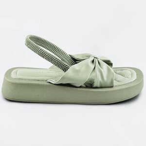 Zelené sandály na platformě model 17352307 XL (42) - Mix Feel