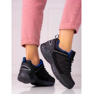 Moderní černé dámské  trekingové boty bez podpatku  36