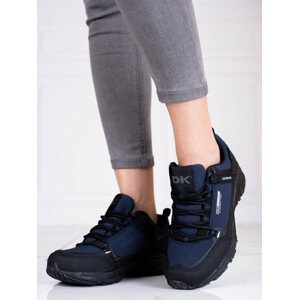 Originální dámské modré  trekingové boty bez podpatku  38