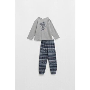 Dvoudílné dětské pyžamo  GRAY MELANGE 4  model 17659659 - Vamp