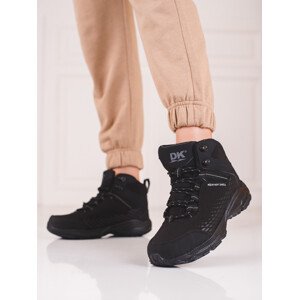Designové černé dámské  trekingové boty bez podpatku  38
