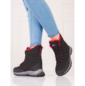Zajímavé  trekingové boty černé dámské bez podpatku  36