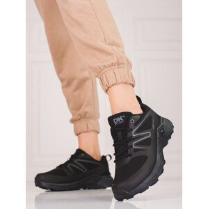 Moderní  trekingové boty dámské černé bez podpatku  36