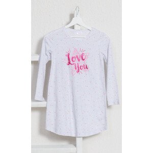 Dětská noční košile s dlouhým rukávem Love model 17844017 světle šedá 13 - 14