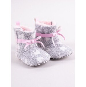 Dívčí boty na suchý zip model 17945676 Grey 06 měsíců - Yoclub