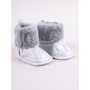 Dívčí boty na suchý zip model 17945688 Silver 06 měsíců - Yoclub