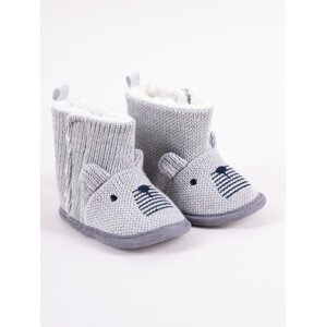 Chlapecké boty na suchý zip model 17945706 Grey 06 měsíců - Yoclub