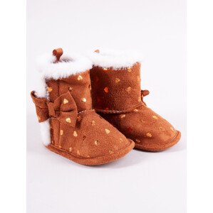 Dívčí boty na suchý zip model 17945724 Brown 06 měsíců - Yoclub