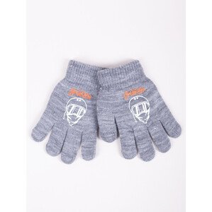 Chlapecké pětiprsté rukavice model 17956806 Grey 10 - Yoclub