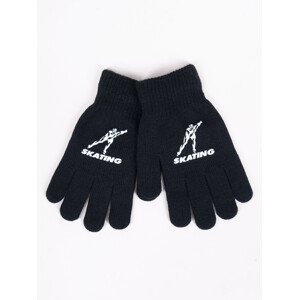 Chlapecké pětiprsté rukavice model 17956829 Black 16 - Yoclub