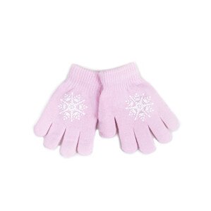 Dívčí pětiprsté rukavice model 17956840 Pink 14 - Yoclub