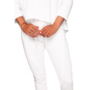 pletené kalhoty s ozdobnými zipy ecru EU S model 18004362 - BE