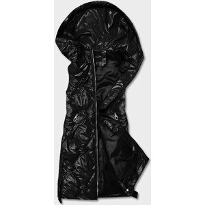 Černá dámská vesta s kapucí model 18049991 černá XXL (44) - Miss TiTi