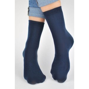 Hladké dětské bavlněné ponožky SB005 tmavě modrá 27-30