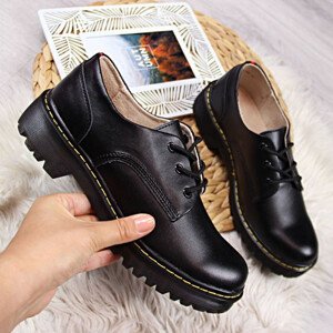 Dámské kožené boty W PAW76A černé - Filippo 37