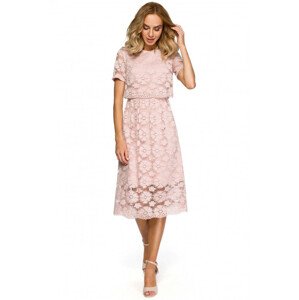 Dámské šaty  růžová  ovorůžová 44/2XL model 18301289 - Moe