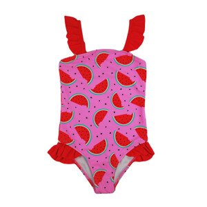 Jednodílné dívčí plavky se vzorem melounů KD005 Růžová 116-122