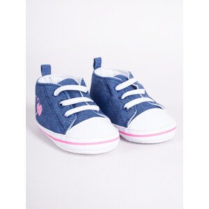 Yoclub Dětské dívčí boty OBO-0214G-1800 Denim 0-6 měsíců