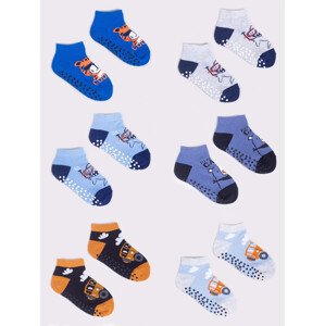 Yoclub Chlapecké kotníkové ponožky 6Pack SKS-0089C-AA0A-002 Vícebarevné 17-19