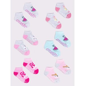 Yoclub Dívčí kotníkové ponožky 6Pack SKS-0089G-AA0A-002 Multicolor 17-19
