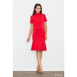 Dámská sukně model 18394405 červená - Figl Velikost: 38, Barvy: červená