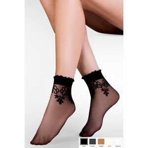 Dámské ponožky 697 Bea beige - GABRIELLA Barva: Béžová, Velikost: Univerzální