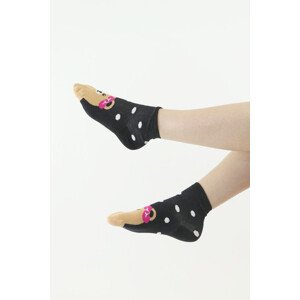 model 18399910 ponožky Bear černé s bílými puntíky - Moraj Barva: černá, Velikost: 35/38