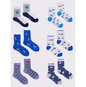 Yoclub 6Pack Dětské ponožky SKA-0006C-AA00-007 Vícebarevné 31-34