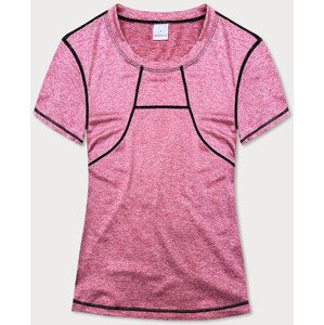 Růžové dámské sportovní tričko Tshirt s ozdobným  Růžová S (36) model 18416126 - MADE IN ITALY