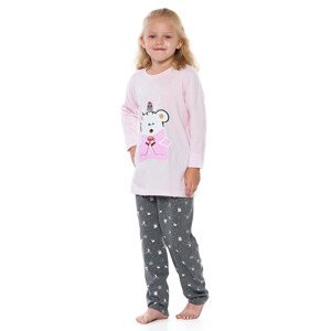Dívčí pyžamo Winter růžové s medvídkem Barva: růžová, Velikost: 134