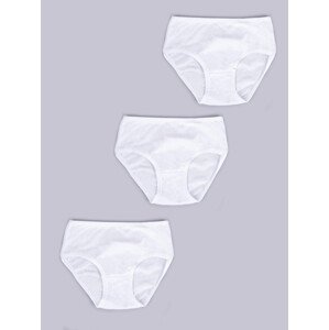 Yoclub Bavlněné dívčí kalhotky 3-Pack BMD-0038G-AA10 White Velikost: 110-116