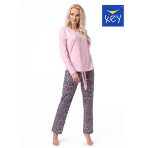 Dámské pyžamo LNS model 18718561 B23 SXL růžovografitový L - Key