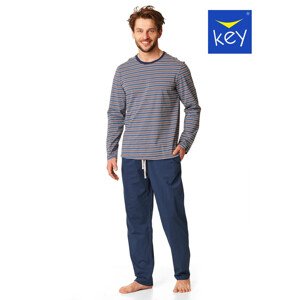 Pánské pyžamo MNS model 18718571 B22 M2XL - Key Barva: džíny s pruhy, Velikost: XL