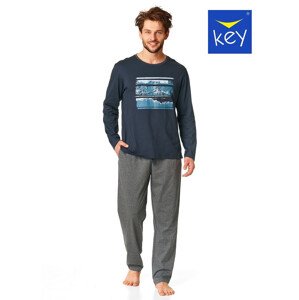 Pánské pyžamo MNS model 18718576 B22 M2XL - Key Barva: grafitově šedá melanž, Velikost: L