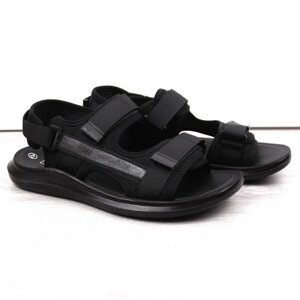 Novinky M 23MN02-5801 Sportovní sandály na suchý zip černé Velikost: 45