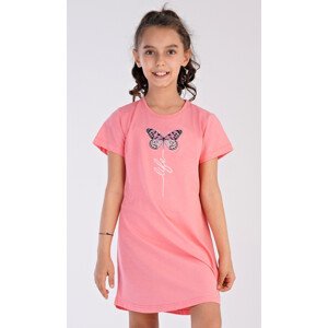 Dětská noční košile s krátkým rukávem model 18728701 - Vienetta Secret Možnost: lososová 11 - 12