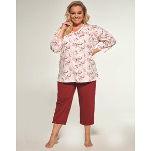 Dámské pyžamo Cornette 481/360 Adele 3/4 3XL-5XL světle růžová 4XL