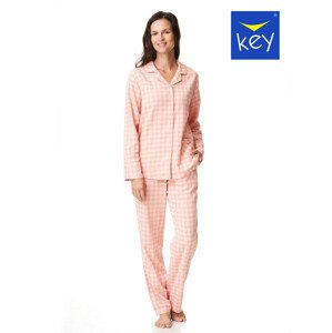 Dámské rozepínací pyžamo LNS model 18775616 B22 SXL - Key Barva: broskev, Velikost: XL