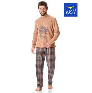 Pánské pyžamo MNS model 18775621 B23 M2XL - Key Barva: tmavě béžová, Velikost: L