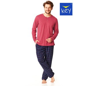 Pánské pyžamo model 18775635 451 B22 M2XL kaštanově modrá M - Key