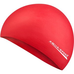 AQUA SPEED Plavecká čepice Soft Latex Červený vzor 31 Velikost: S/M