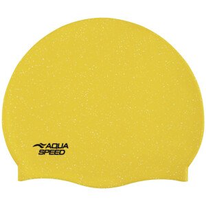 AQUA SPEED Plavecká čepice Reco Yellow Pattern 18 Velikost: L/XL