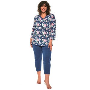 Dámské pyžamo 481/289 Karen plus - CORNETTE Barva: džínová, Velikost: 3XL